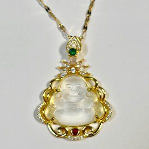 White Buddah Necklace